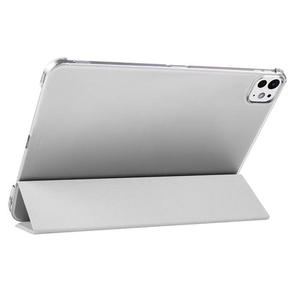 Apple iPad Pro 11 2025 M5 Zore Smart Cover Kalem Bölmeli Standlı 1-1 Kılıf Gri