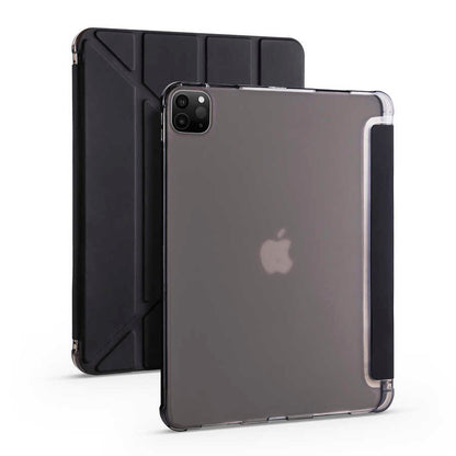 Apple iPad Pro 12.9 2020 (4.Nesil) Kılıf Zore Tri Folding Kalem Bölmeli Standlı Kılıf Koyu Yeşil