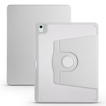 Apple iPad Pro 12.9 2022 M2 Kılıf Zore Termik Kalem Bölmeli Dönebilen Standlı Kılıf Gri