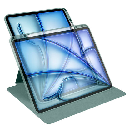 Apple iPad Pro 12.9 2022 M2 Kılıf Zore Termik Kalem Bölmeli Dönebilen Standlı Kılıf Lacivert