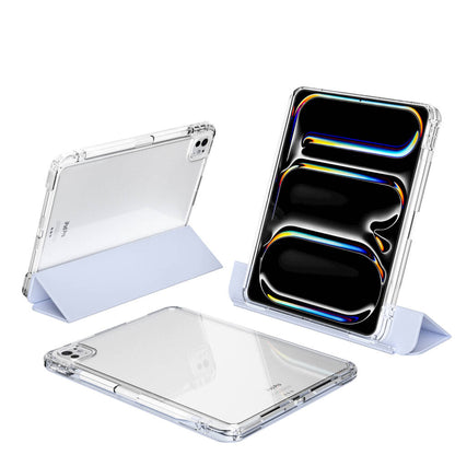 Apple iPad Pro 13 2024 Kılıf Magnetik Ayrılabilen Airbagli Zore Sliding Tablet Kılıfı Siyah