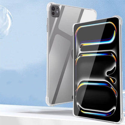 Apple iPad Pro 13 2024 Kılıf Zore Tablet Nitro Anti Shock Silikon Kapak Şeffaf