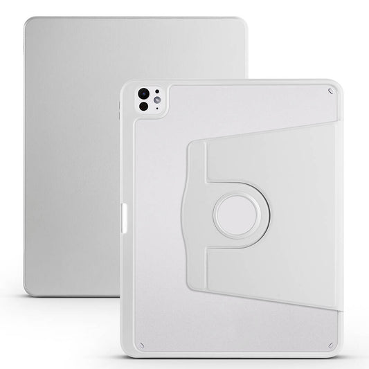Apple iPad Pro 13 2024 Kılıf Zore Termik Kalem Bölmeli Dönebilen Standlı Kılıf Gri