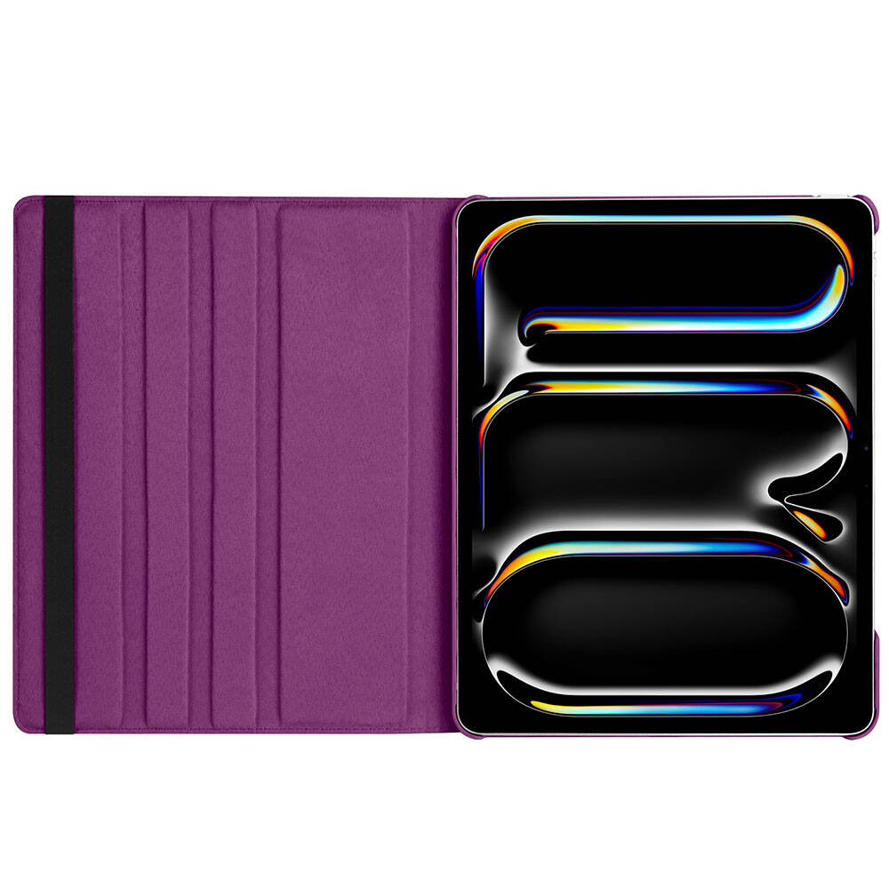 Apple iPad Pro 13 2024 Zore Dönebilen Standlı Kılıf Lacivert