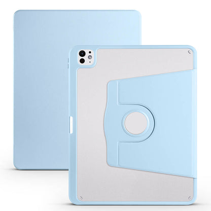 Apple iPad Pro 13 2025 M5 Kılıf Zore Termik Kalem Bölmeli Dönebilen Standlı Kılıf Mavi