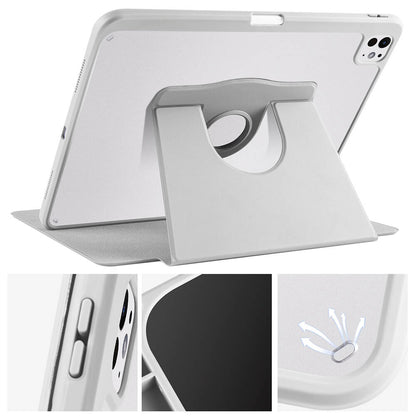 Apple iPad Pro 13 2025 M5 Kılıf Zore Termik Kalem Bölmeli Dönebilen Standlı Kılıf Gri