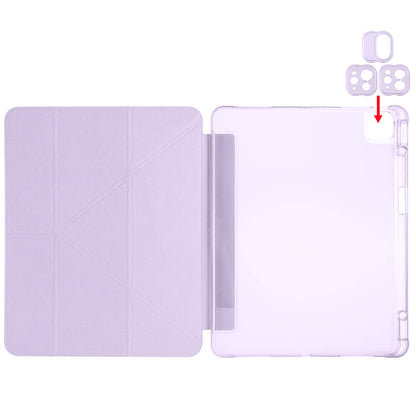 Apple iPad Pro 13 2025 M5 Kılıf Zore Tri Folding Kalem Bölmeli Standlı Kılıf Rose Gold