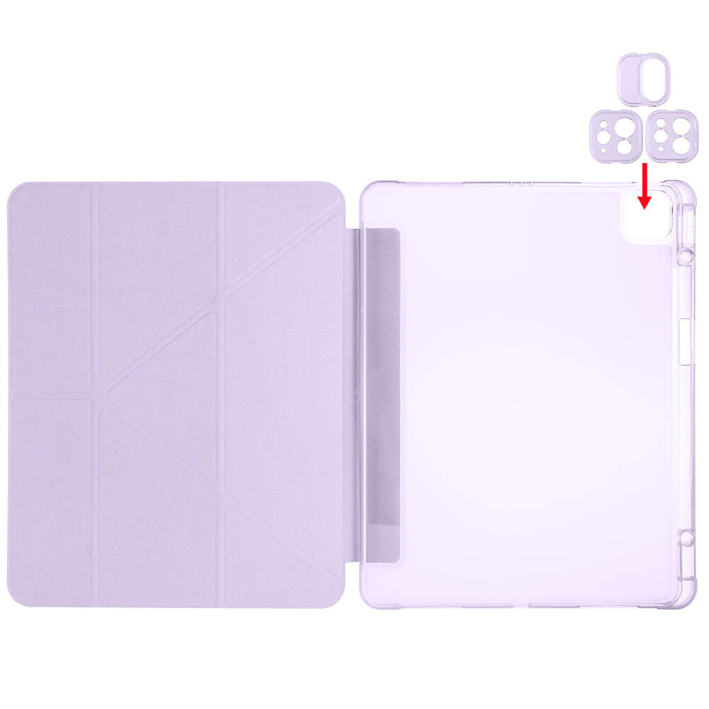 Apple iPad Pro 13 2025 M5 Kılıf Zore Tri Folding Kalem Bölmeli Standlı Kılıf Yeşil