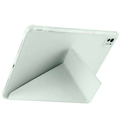 Apple iPad Pro 13 2025 M5 Kılıf Zore Tri Folding Kalem Bölmeli Standlı Kılıf Lila