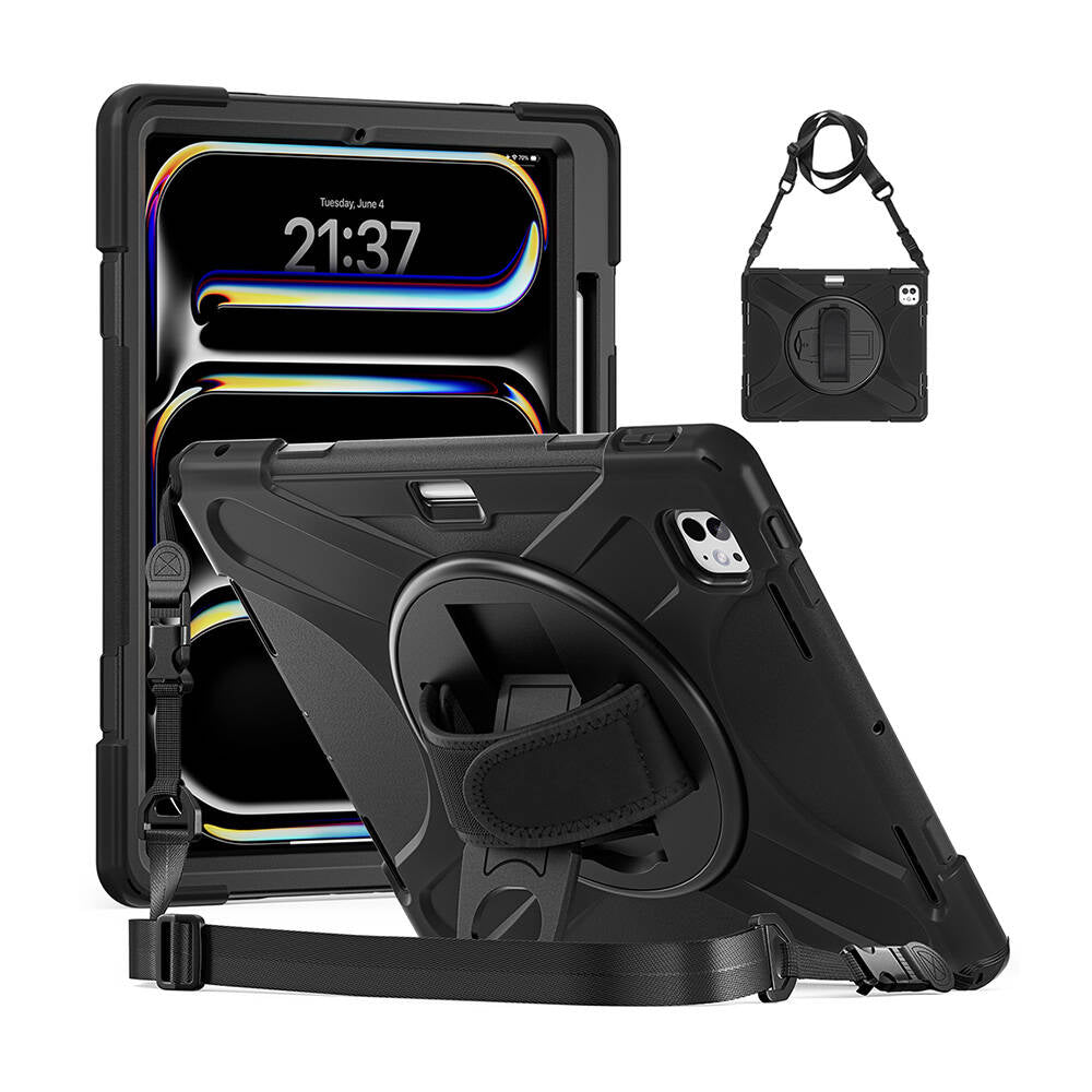 Apple iPad Pro 13 2025 M5 Zore Defender Tablet Silikon Siyah