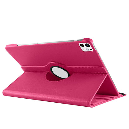 Apple iPad Pro 13 2025 M5 Zore Dönebilen Standlı Kılıf Pembe Koyu