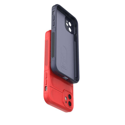 Apple iPhone 11 Kılıf Esnek TPU Oyuklu Arka Yüzey Tasarımlı Zore Etnik Silikon Kapak Kırmızı