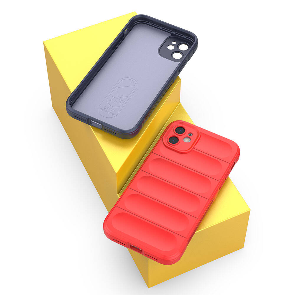 Apple iPhone 11 Kılıf Esnek TPU Oyuklu Arka Yüzey Tasarımlı Zore Etnik Silikon Kapak Koyu Yeşil