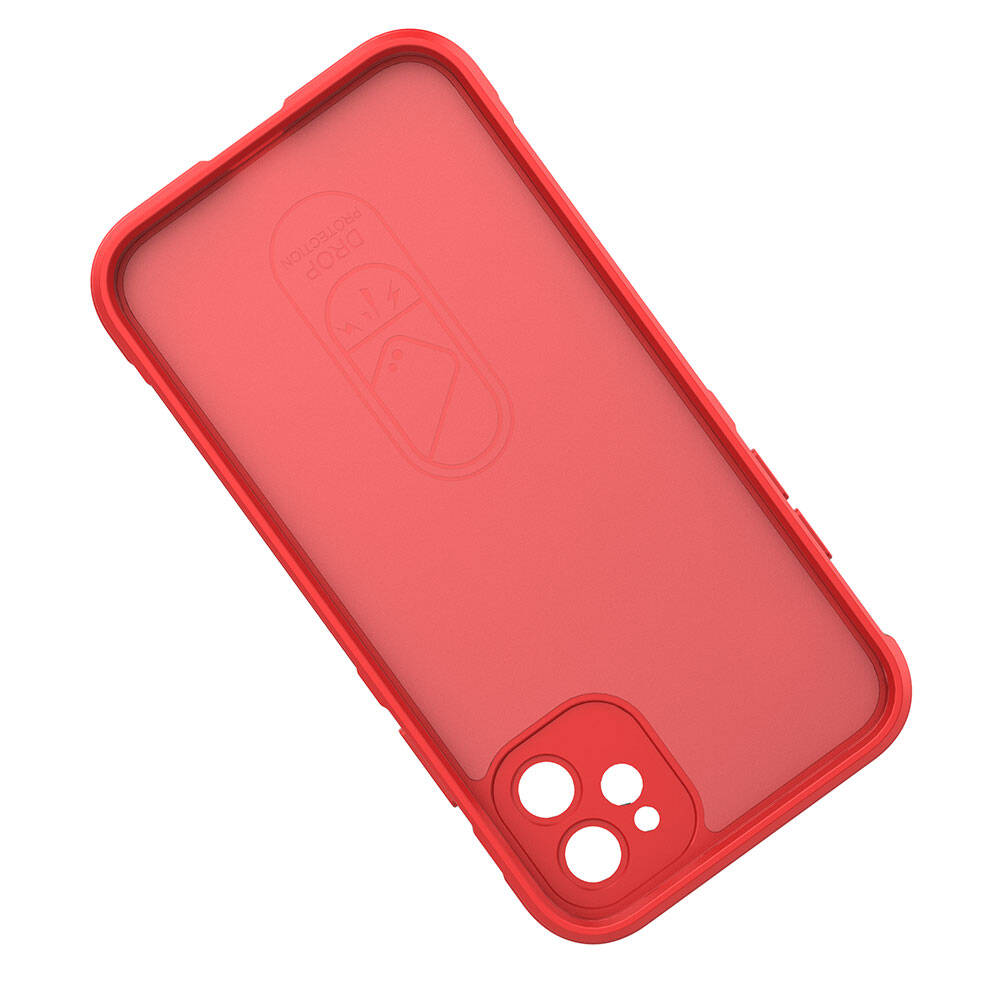 Apple iPhone 11 Kılıf Esnek TPU Oyuklu Arka Yüzey Tasarımlı Zore Etnik Silikon Kapak Kırmızı