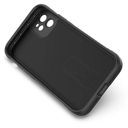 Apple iPhone 11 Kılıf Esnek TPU Oyuklu Arka Yüzey Tasarımlı Zore Etnik Silikon Kapak Siyah