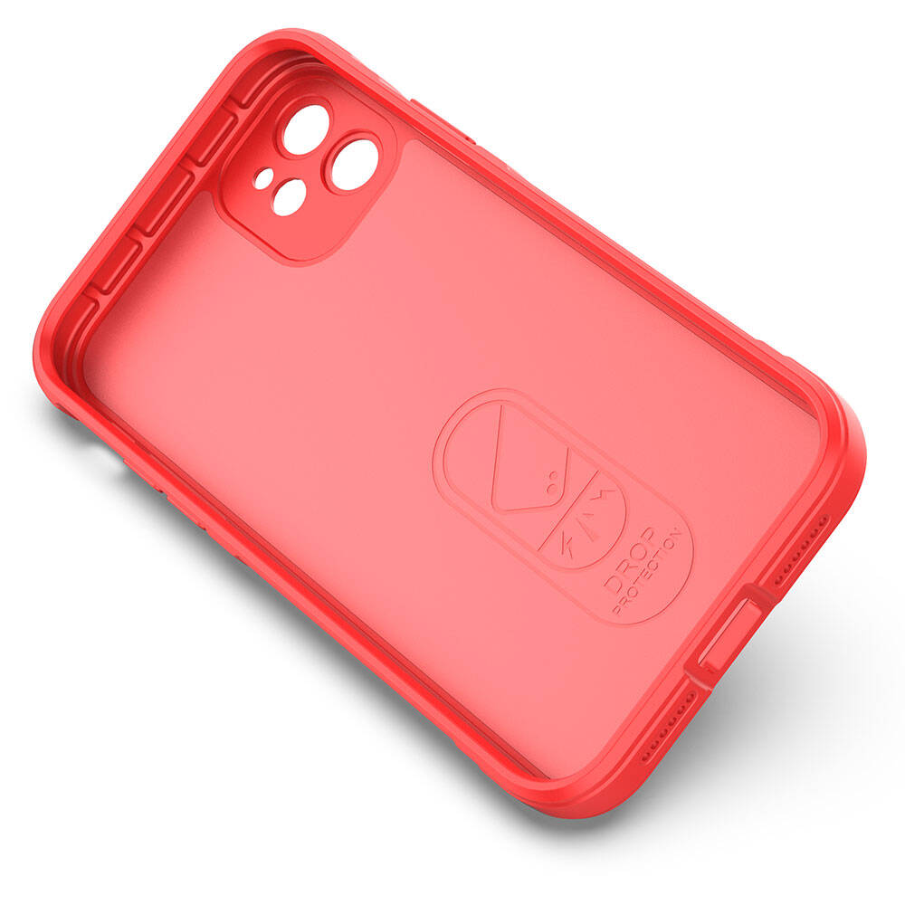 Apple iPhone 11 Kılıf Esnek TPU Oyuklu Arka Yüzey Tasarımlı Zore Etnik Silikon Kapak Kırmızı