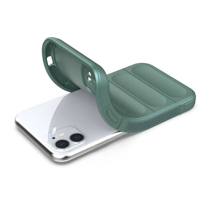 Apple iPhone 11 Kılıf Esnek TPU Oyuklu Arka Yüzey Tasarımlı Zore Etnik Silikon Kapak Lacivert