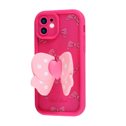 Apple iPhone 11 Kılıf Kamera Korumalı Figür Tasarımlı Zore Kapya Kapak Pembe Koyu