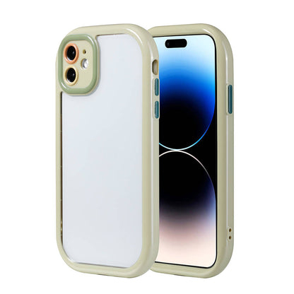 Apple iPhone 11 Kılıf Kamera Korumalı Renkli Kenar ve Çerçeve Tasarımlı Zore Vitamin Kapak Yeşil