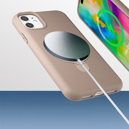 Apple iPhone 11 Kılıf M-safe Şarj Özellikli Standlı Zore Samara Kapak Lila