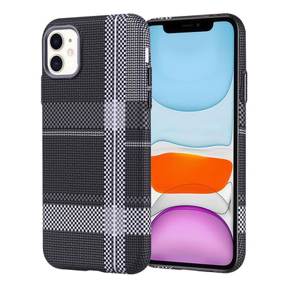 Apple iPhone 11 Kılıf M-safe Şarj Özellikli Karbon Fiber Görünümlü Zore Nekst Kapak Gri-Siyah