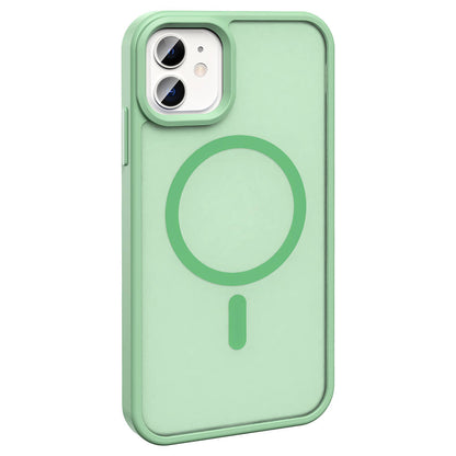 Apple iPhone 11 Kılıf M-safe Şarj Özellikli Mat Arka Yüzey Zore Sio Kapak Gri