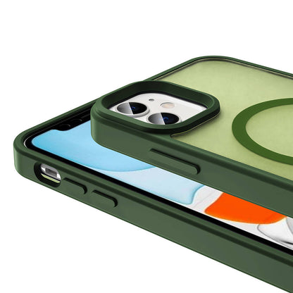 Apple iPhone 11 Kılıf M-safe Şarj Özellikli Mat Arka Yüzey Zore Sio Kapak Derin Mor