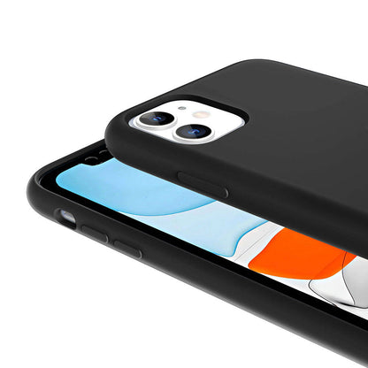 Apple iPhone 11 Kılıf M-safe Şarj Özellikli Sıvı Teknolojili Silinebilir Sert Zore Kivi Kapak Koyu Gri