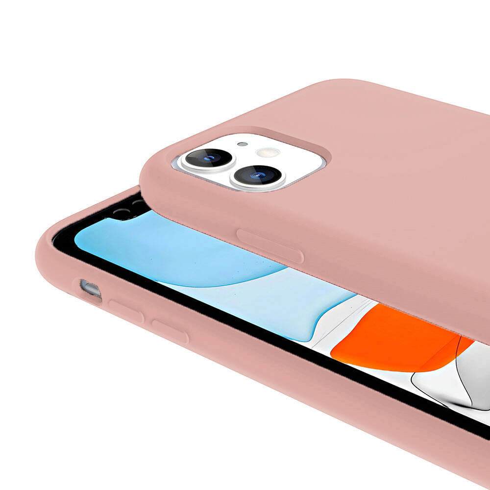 Apple iPhone 11 Kılıf M-safe Şarj Özellikli Sıvı Teknolojili Silinebilir Sert Zore Kivi Kapak Lacivert