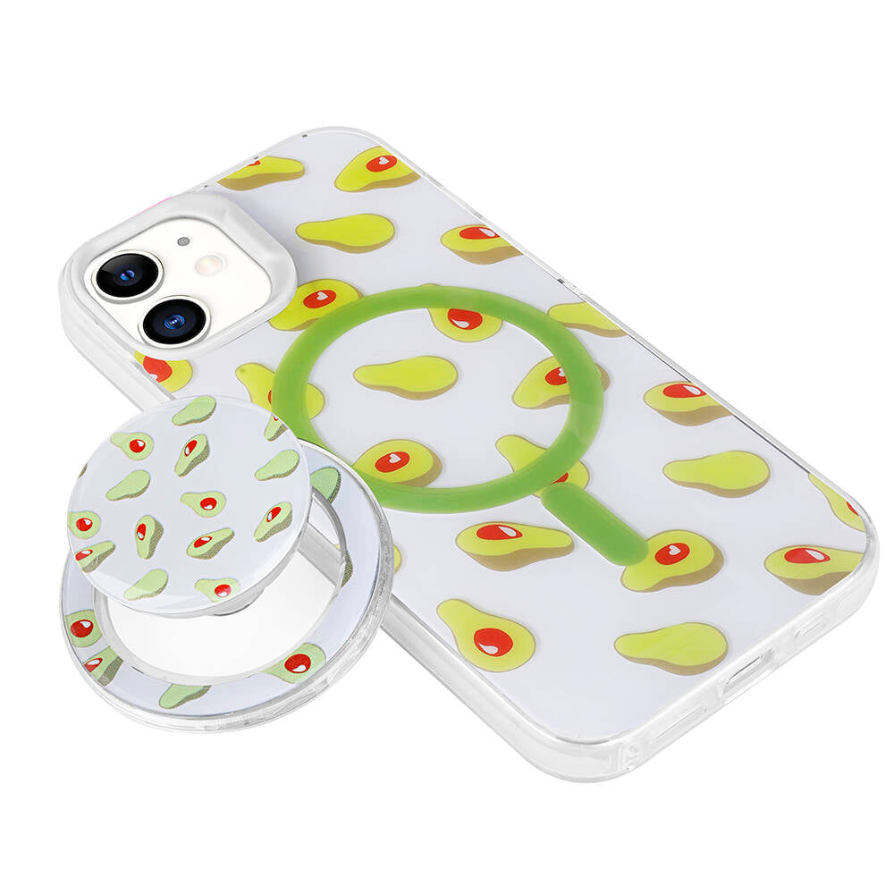 Apple iPhone 11 Kılıf M-safe Şarj Özellikli Tak-Çıkar Pop Soketli Zore Tiktok Kapak Mor