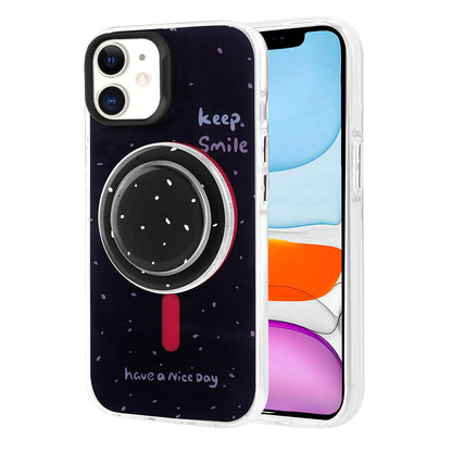 Apple iPhone 11 Kılıf M-safe Şarj Özellikli Tak-Çıkar Pop Soketli Zore Tiktok Kapak Mavi