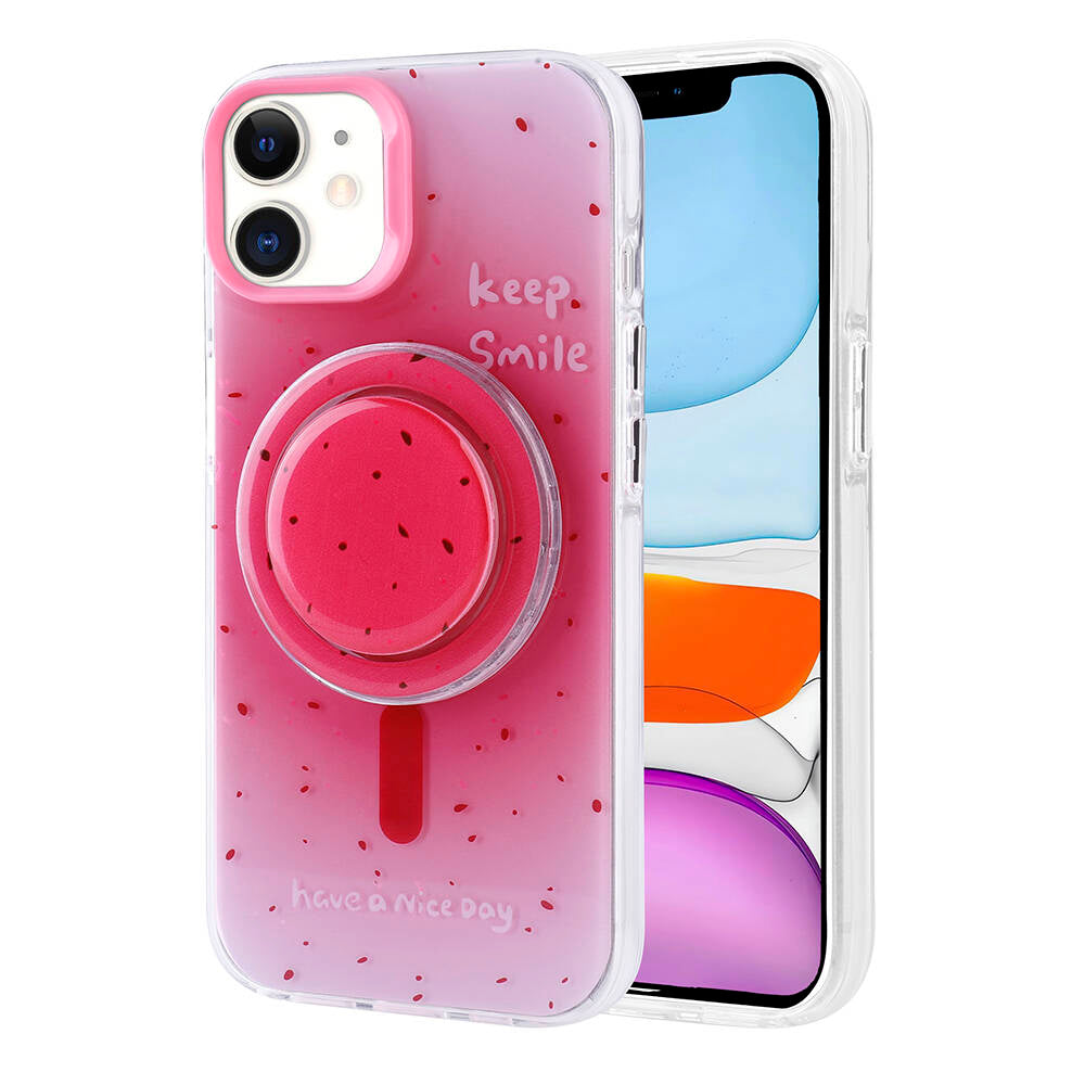 Apple iPhone 11 Kılıf M-safe Şarj Özellikli Tak-Çıkar Pop Soketli Zore Tiktok Kapak Siyah