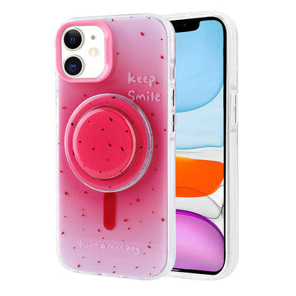 Apple iPhone 11 Kılıf M-safe Şarj Özellikli Tak-Çıkar Pop Soketli Zore Tiktok Kapak Mor