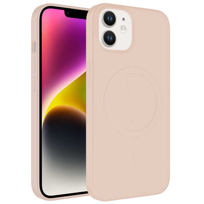 Apple iPhone 11 Kılıf M-safe Wireless Şarj Özellikli Pastel Renk Silikon Zore Plas Kapak