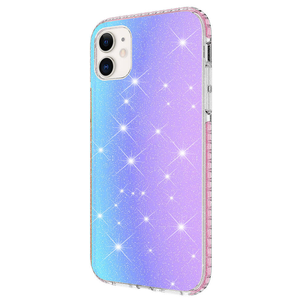 Apple iPhone 11 Kılıf Parlak Renk Geçişli Zore Velle Kapak Mor
