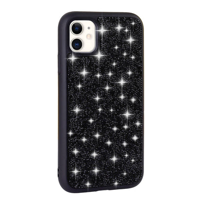 Apple iPhone 11 Kılıf Parlak Taşlı Tasarım Zore Pırlanta Kapak Siyah