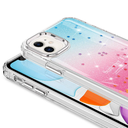 Apple iPhone 11 Kılıf Simli Desenli Parlak Zore Task Kapak Pembe