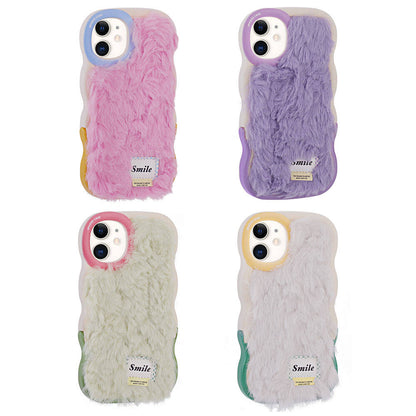 Apple iPhone 11 Kılıf Standlı Kamera Korumalı Tüylü Arka Yüzey Tasarım Zore Mona Kapak Kahverengi