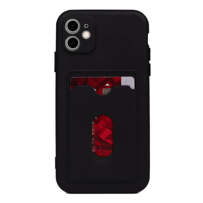Apple iPhone 11 Kılıf Zore Dora Kartlıklı Silikon Kapak Siyah