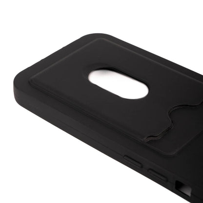 Apple iPhone 11 Kılıf Zore Dora Kartlıklı Silikon Kapak Siyah