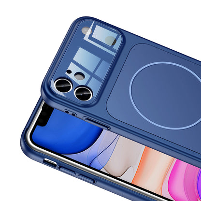 Apple iPhone 11 Kılıf Zore M-Safe Şarj Özellikli Kamera Korumalı Formen Kapak Turuncu