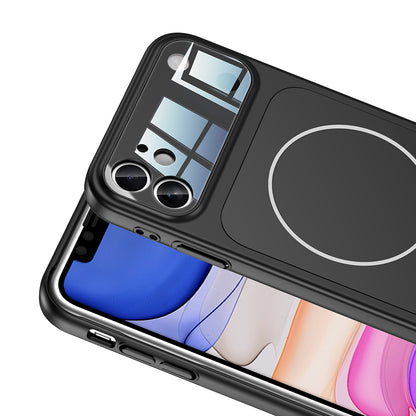 Apple iPhone 11 Kılıf Zore M-Safe Şarj Özellikli Kamera Korumalı Formen Kapak Turuncu