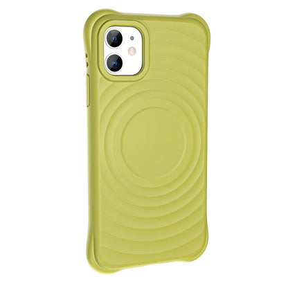 Apple iPhone 11 M-safe Şarj Özellikli Airbagli Mat Görünümlü Zore Hepi Kapak Yeşil