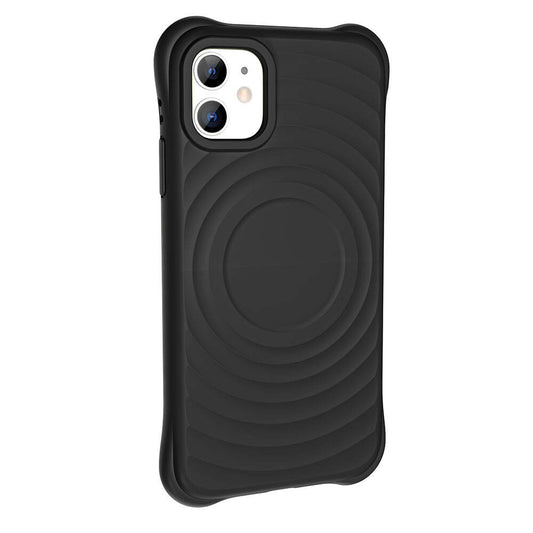Apple iPhone 11 M-safe Şarj Özellikli Airbagli Mat Görünümlü Zore Hepi Kapak Siyah