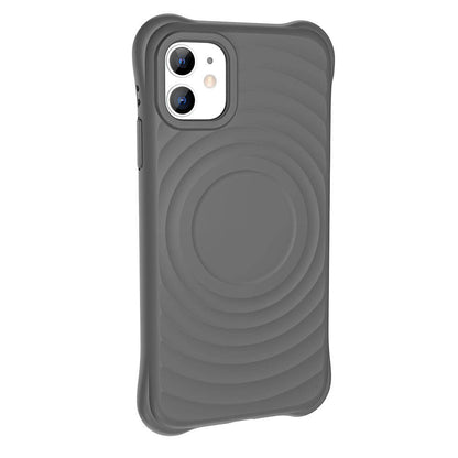 Apple iPhone 11 M-safe Şarj Özellikli Airbagli Mat Görünümlü Zore Hepi Kapak Gri