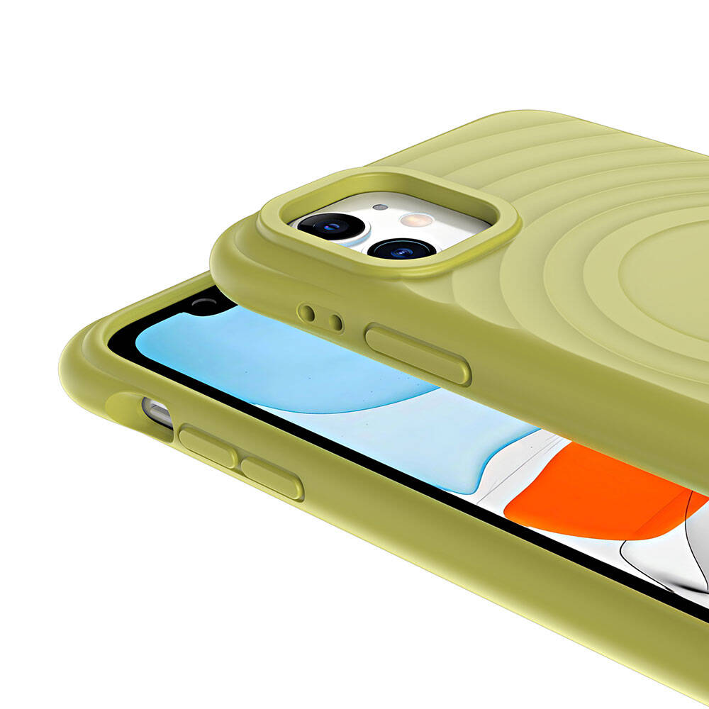 Apple iPhone 11 M-safe Şarj Özellikli Airbagli Mat Görünümlü Zore Hepi Kapak Beyaz