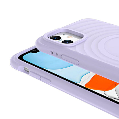 Apple iPhone 11 M-safe Şarj Özellikli Airbagli Mat Görünümlü Zore Hepi Kapak Gri