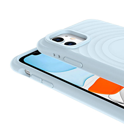 Apple iPhone 11 M-safe Şarj Özellikli Airbagli Mat Görünümlü Zore Hepi Kapak Derin Mor