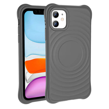 Apple iPhone 11 M-safe Şarj Özellikli Airbagli Mat Görünümlü Zore Hepi Kapak Beyaz