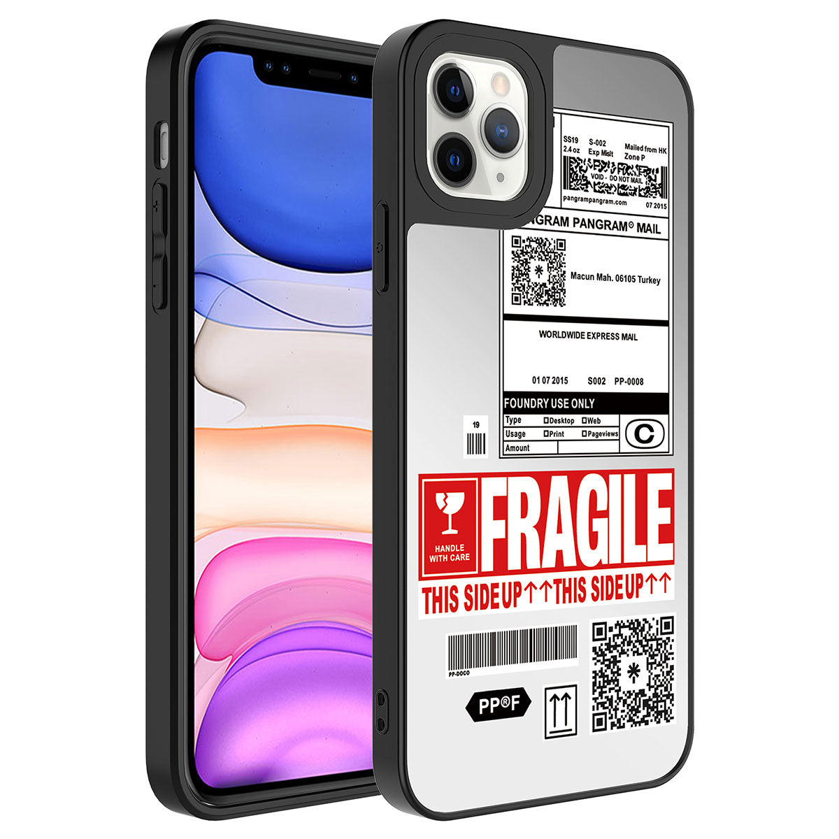 Apple iPhone 11 Pro Max Kılıf Aynalı Desenli Kamera Korumalı Parlak Zore Mirror Kapak Fragile